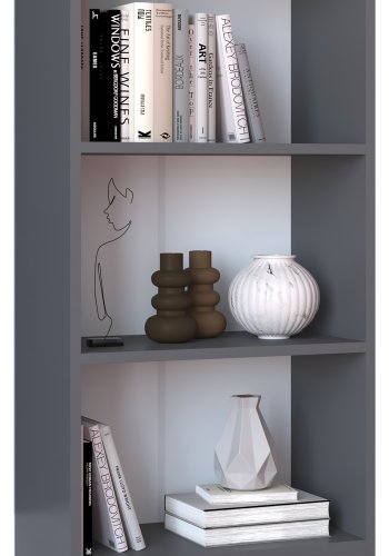   VCM Nordic VCM NORDIC Dilos M reol, m. 2 hyllplan - vit och antracitgr trä