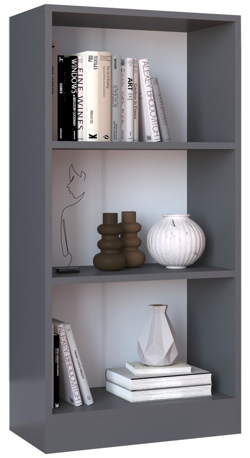   VCM Nordic VCM NORDIC Dilos M reol, m. 2 hyllplan - vit och antracitgr trä