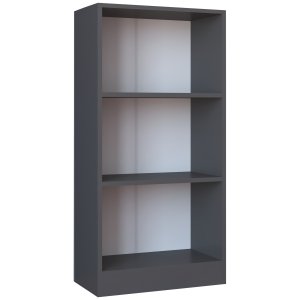 VCM Nordic  VCM NORDIC Dilos M reol, m. 2 hylder - hvidt og antracitgr tr(H:114cm x56cm x 30cm)