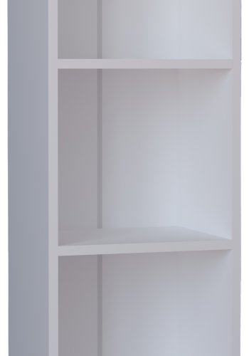 VCM NORDIC Dilos S Bücherregal, mit 2 Regalen – weißes Holz (H: 114 cm x 38 cm x 30 cm)