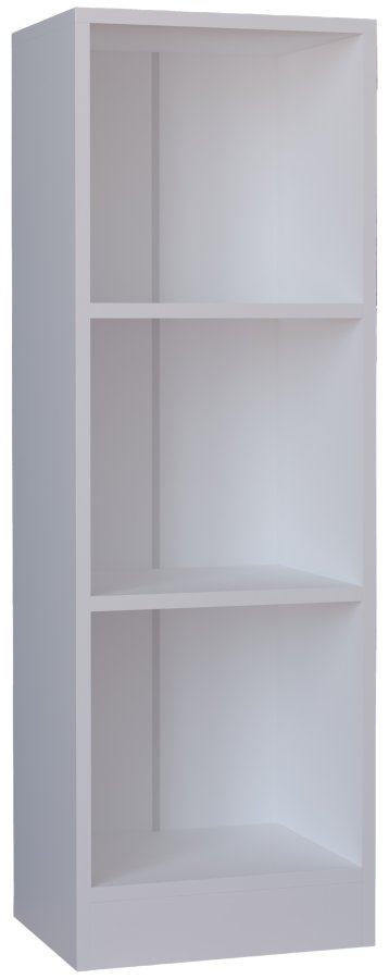 VCM NORDIC Dilos S Bücherregal, mit 2 Regalen – weißes Holz (H: 114 cm x 38 cm x 30 cm)