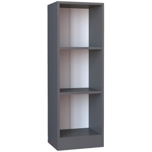 VCM NORDIC Dilos S reol, m. 2 hylder - hvid og antracitgr tr(H:114cm x38cm x 30cm)