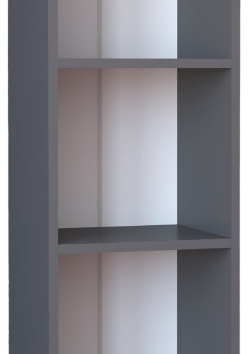 VCM NORDIC Dilos S Bücherregal, m. 2 Regalböden - Holz weiß und anthrazitgrau (H: 114cm x38cm x 30cm)