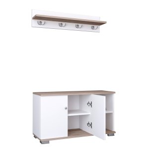 VCM NORDIC Gados L knagerkke og skab, m. 2 lger og 2 hylder - hvid og natur tr