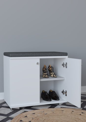 VCM NORDIC Gados S garderobeskap, m. 2 drer, 1 hylle - hvitt tre