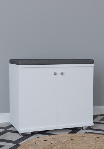 VCM NORDIC Gados S garderobeskap, m. 2 drer, 1 hylle - hvitt tre