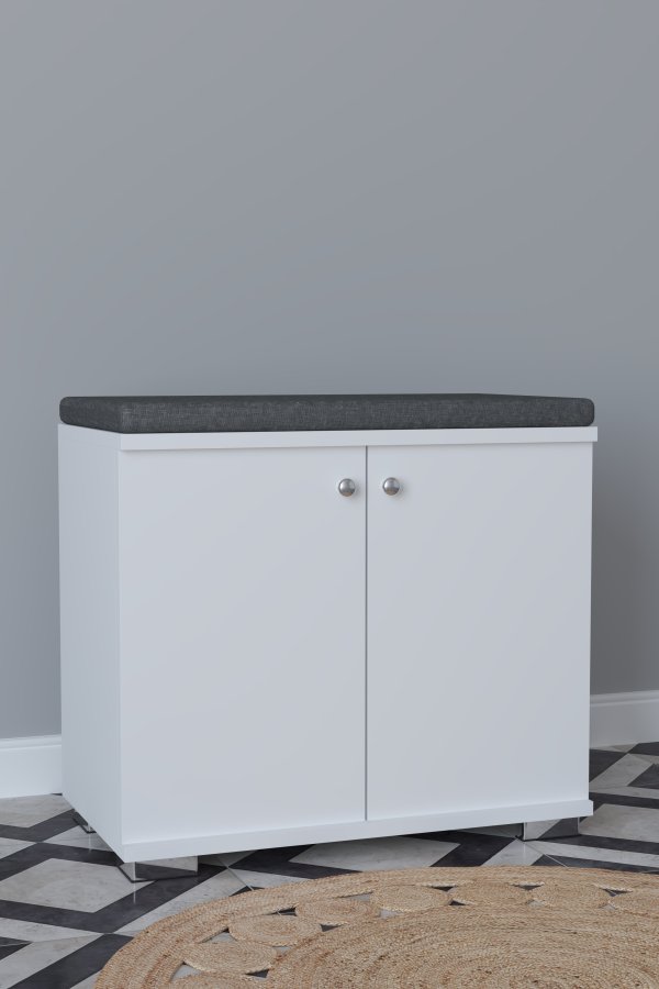 VCM NORDIC Gados S garderobeskap, m. 2 drer, 1 hylle - hvitt tre