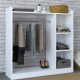 VCM NORDIC Palosa ppen garderob, w. 2 hyllor och 1 hngstng - vitt tr