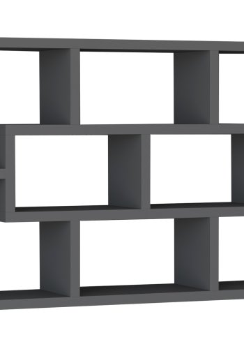 VCM NORDIC Opila vegghylle, m. 8 rom - antrasittgr tre