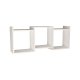 VCM NORDIC Trilas vegghylle, m. 3 rom - hvitt tre