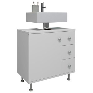 VCM NORDIC Nilosi M badevrelsesunderskab, m. 1 lge og 3 skuffer - hvid melamin