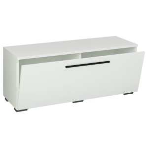 VCM NORDIC Arila S TV-bord, w. 1 dörr och 2 fack - vitt trä (110x30)