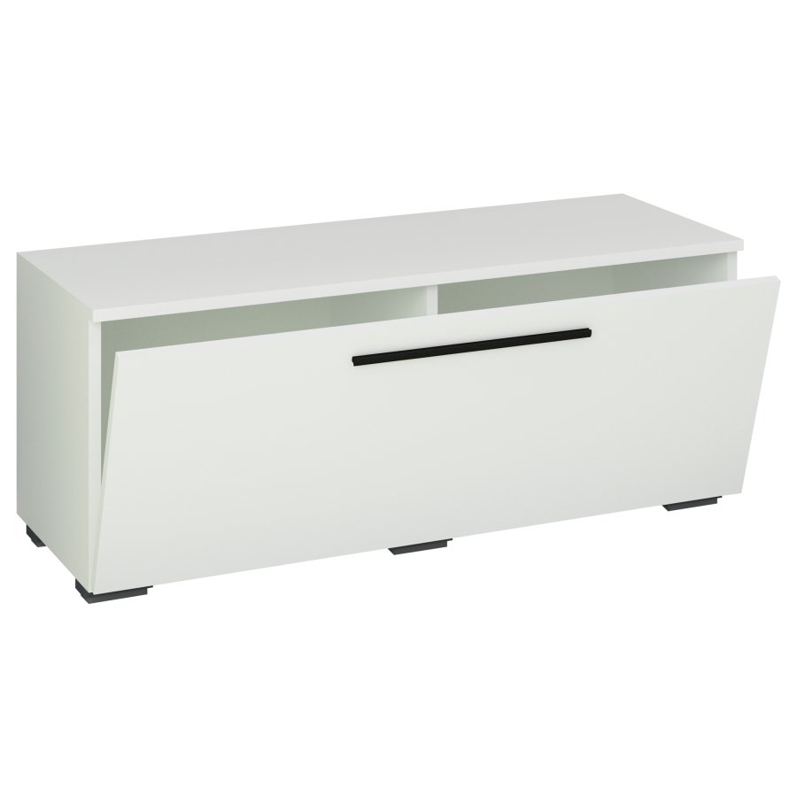 VCM NORDIC Arila S TV-Tisch, m. 1 Tür und 2 Fächern - Holz weiß (110x30)