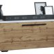 VCM NORDIC Arila S TV-Tisch, m. 1 Tür und 2 Fächern - Weiß und Naturholz (110x30)