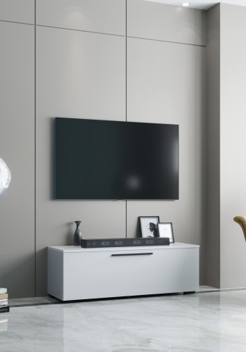 VCM NORDIC Arila M TV-Tisch, m. 1 Tür und 2 Fächern - Holz weiß (115x40)