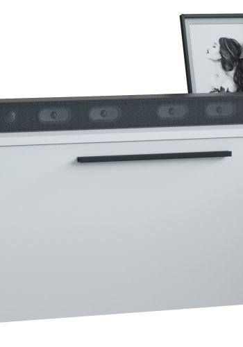 VCM NORDIC Arila M TV-Tisch, m. 1 Tür und 2 Fächern - Holz weiß (115x40)