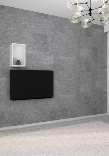 VCM NORDIC Arila Wandregal, rechteckig – Holz weiß