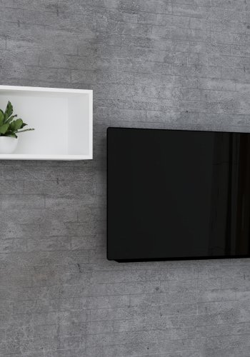 VCM NORDIC Arila Wandregal, rechteckig – Holz weiß