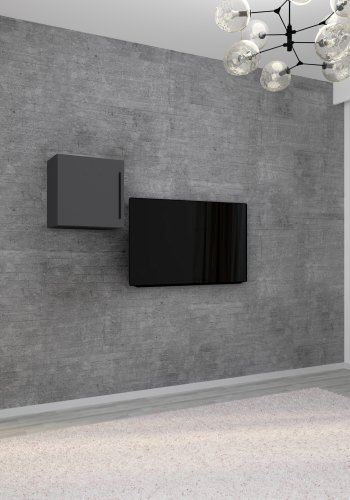 VCM NORDIC Arila M Hängeschrank, m. 1 Tür und 1 Einlegeboden – Holz anthrazitgrau