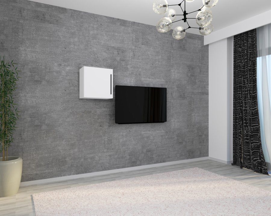 VCM NORDIC Arila M Hängeschrank, m. 1 Tür und 1 Einlegeboden - Holz weiß