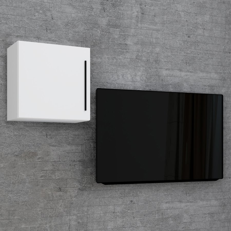 VCM NORDIC Arila M Hängeschrank, m. 1 Tür und 1 Einlegeboden - Holz weiß