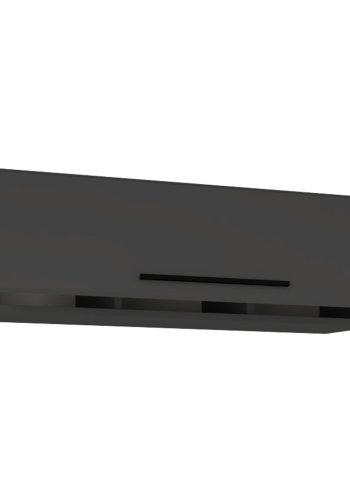 VCM NORDIC Arila L Hängeschrank, mit 1 Tür und 3 Fächern – Anthrazitgraues Holz