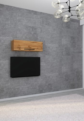 VCM NORDIC Arila L Hängeschrank, m. 1 Tür und 3 Fächern - Naturholz