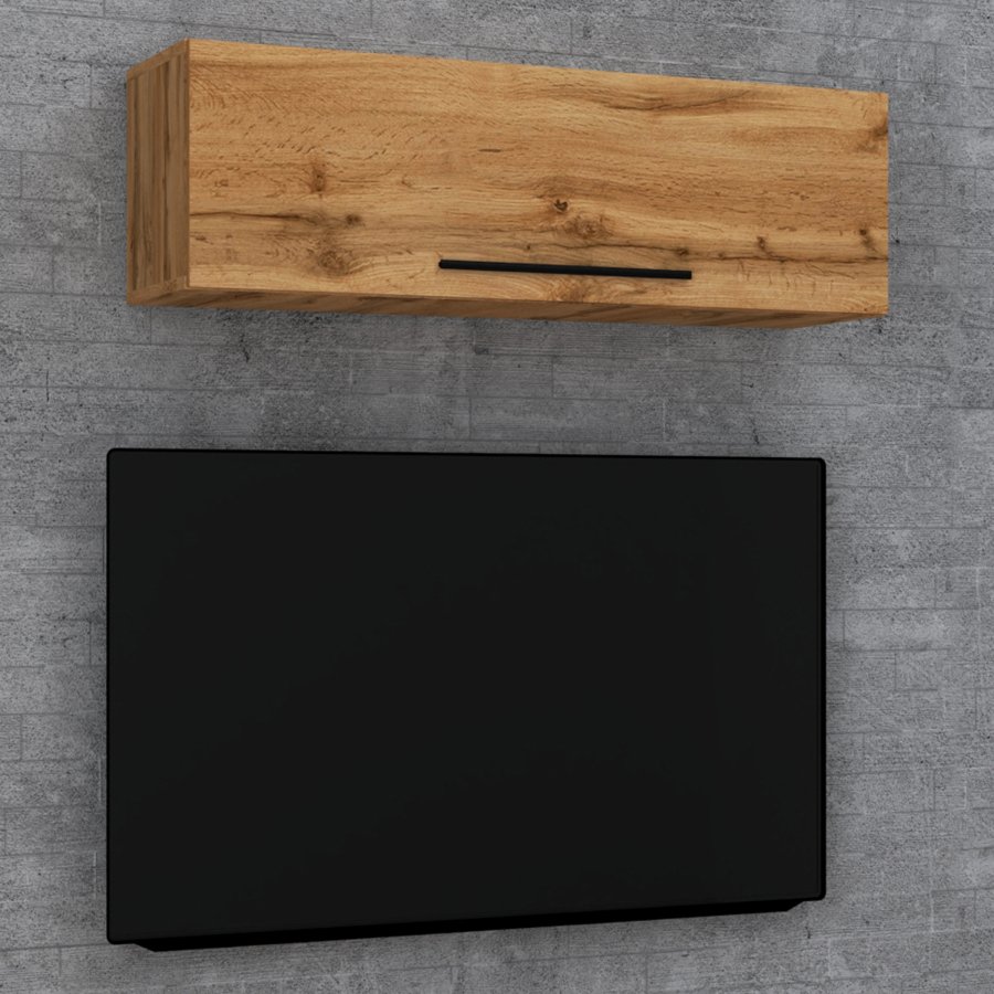 VCM NORDIC Arila L Hängeschrank, m. 1 Tür und 3 Fächern - Naturholz