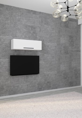 VCM NORDIC Arila L Hängeschrank, m. 1 Tür und 3 Fächern - Holz weiß