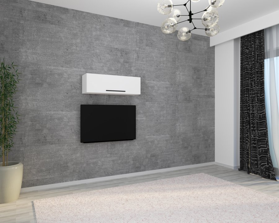 VCM NORDIC Arila L Hängeschrank, m. 1 Tür und 3 Fächern - Holz weiß