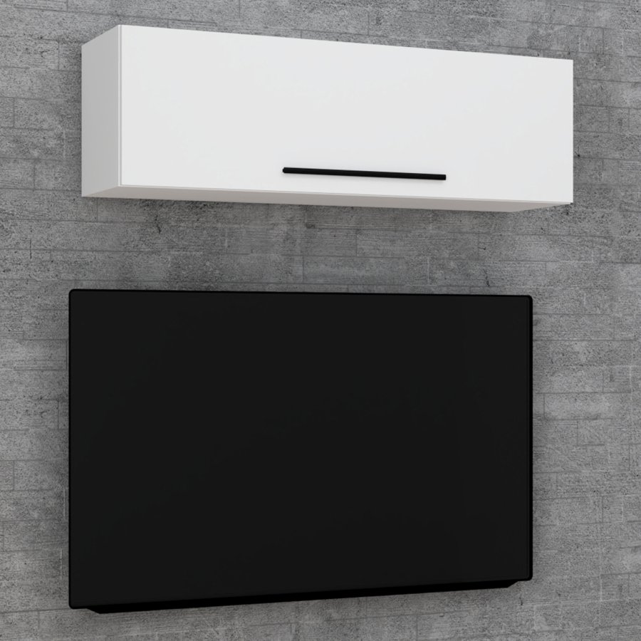 VCM NORDIC Arila L Hängeschrank, m. 1 Tür und 3 Fächern - Holz weiß