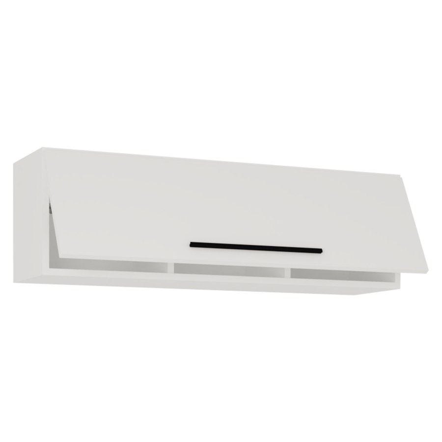 VCM NORDIC Arila L Hängeschrank, m. 1 Tür und 3 Fächern - Holz weiß