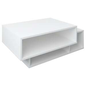 VCM NORDIC Runila soffbord, m. 3 rum - vitt trä (88x50)