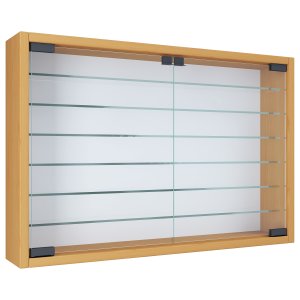 VCM NORDIC Mandosa XL väggskp, w. 2 dörrar och 6 hyllor - glas och naturligt trä