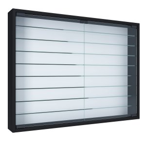 VCM NORDIC Mandosa XXL vggskp, w. 2 drrar och 8 hyllor - glas och svart tr