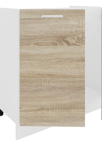 VCM NORDIC Esilo kjkkenvaskskap, m. 2 drer - hvit og naturlig tre