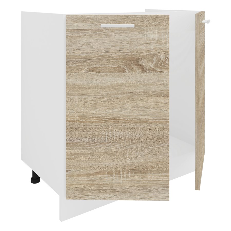 VCM NORDIC Esilo kjkkenvaskskap, m. 2 drer - hvit og naturlig tre