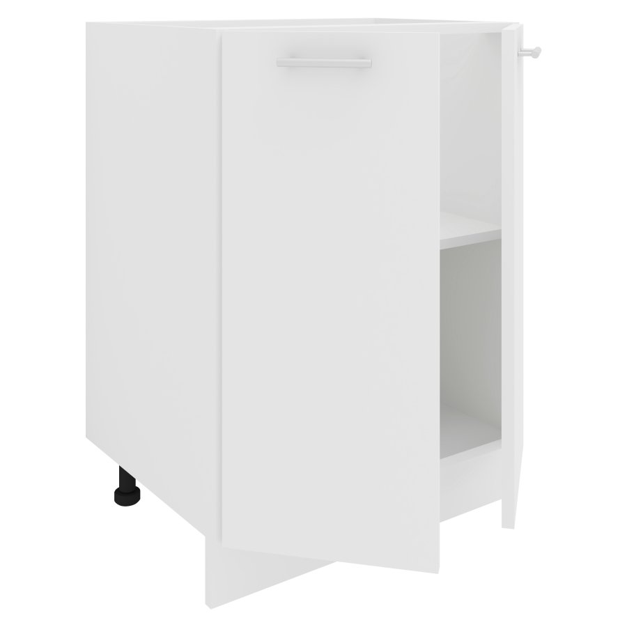 VCM NORDIC Esilo 60 Küchenschrank, m. 2 Türen und 1 Einlegeboden - Holz weiß