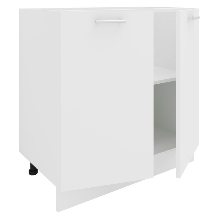 VCM NORDIC Esilo 80 Küchenschrank, m. 2 Türen und 1 Einlegeboden - Holz weiß