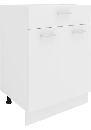 VCM NORDIC Esilo Küchenschrank, m. 2 Türen, 1 Schublade, 1 Einlegeboden – Holz weiß