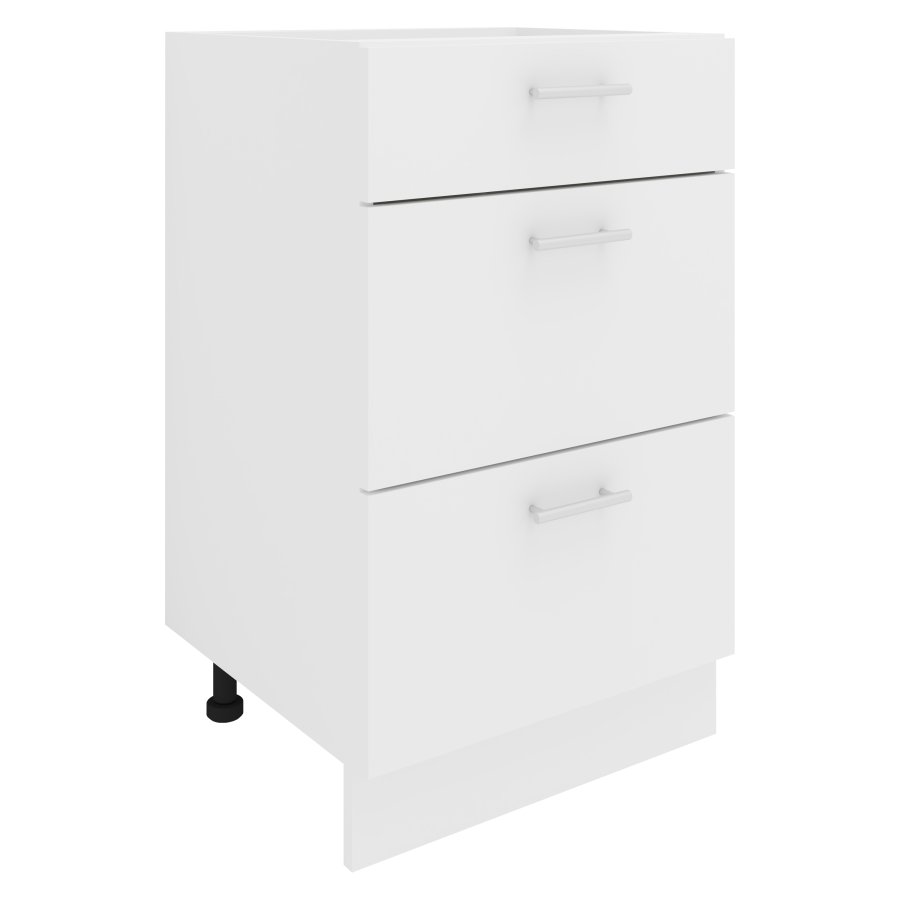 VCM NORDIC Esilo kjkkenskap, m. 3 skuffer - hvitt tre