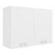 VCM NORDIC Esilo 2-türiger Küchen-Hängeschrank 80, mit 2 Türen und 1 Einlegeboden - Holz weiß