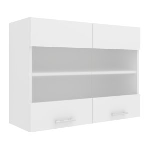 VCM NORDIC Esilo kkken vgskab, m. 2 glaslger og 1 hylde - hvid tr