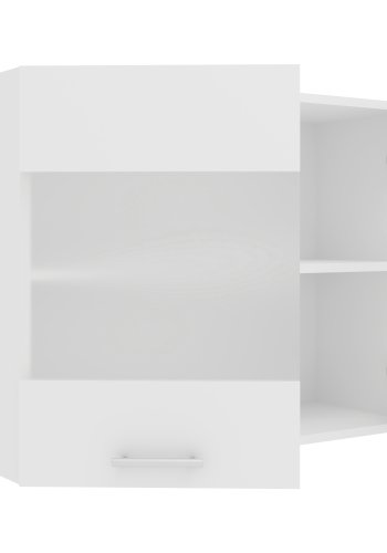 VCM NORDIC Esilo Küchen-Hängeschrank, m. 2 Glastüren und 1 Einlegeboden - Holz weiß