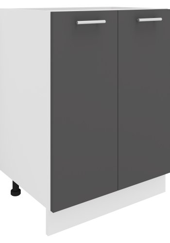 VCM NORDIC Esilo 60 kjkkenskap, m. 2 drer og 1 hylle - hvit og antrasittgr tre
