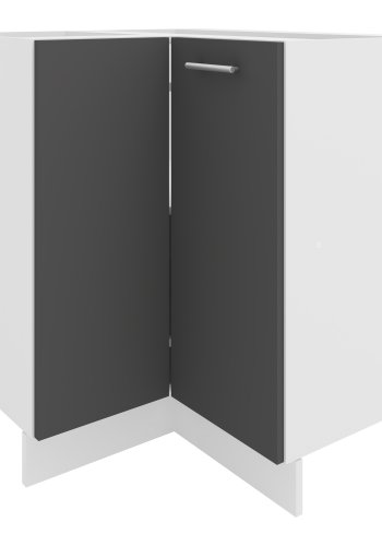 VCM NORDIC Esilo kjkkenhjrneskap, m. 1 dr og 1 hylle - hvit og antrasittgr tre