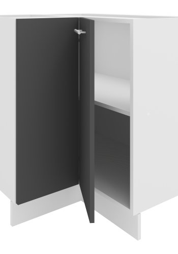 VCM NORDIC Esilo kjkkenhjrneskap, m. 1 dr og 1 hylle - hvit og antrasittgr tre