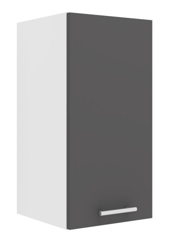 VCM NORDIC Esilo 1 Tür 30 Küchenwandschrank, m. 1 Tür und 1 Regal - Holz weiß und anthrazitgrau
