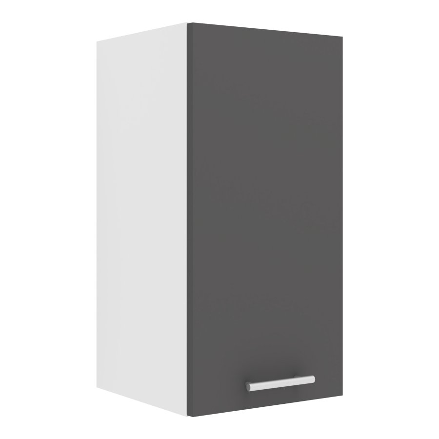 VCM NORDIC Esilo 1 Tür 30 Küchenwandschrank, m. 1 Tür und 1 Regal - Holz weiß und anthrazitgrau