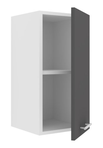 VCM NORDIC Esilo 1 Tür 30 Küchenwandschrank, m. 1 Tür und 1 Regal - Holz weiß und anthrazitgrau